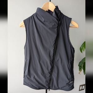 Black Asymmetrical Zip Athletic Vest